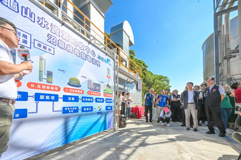 老廠新生、轉廢為能再創綠能示範 龜山水資源回收中心ROT沼氣發電啟用 2 20251015171927 eb3b04a5