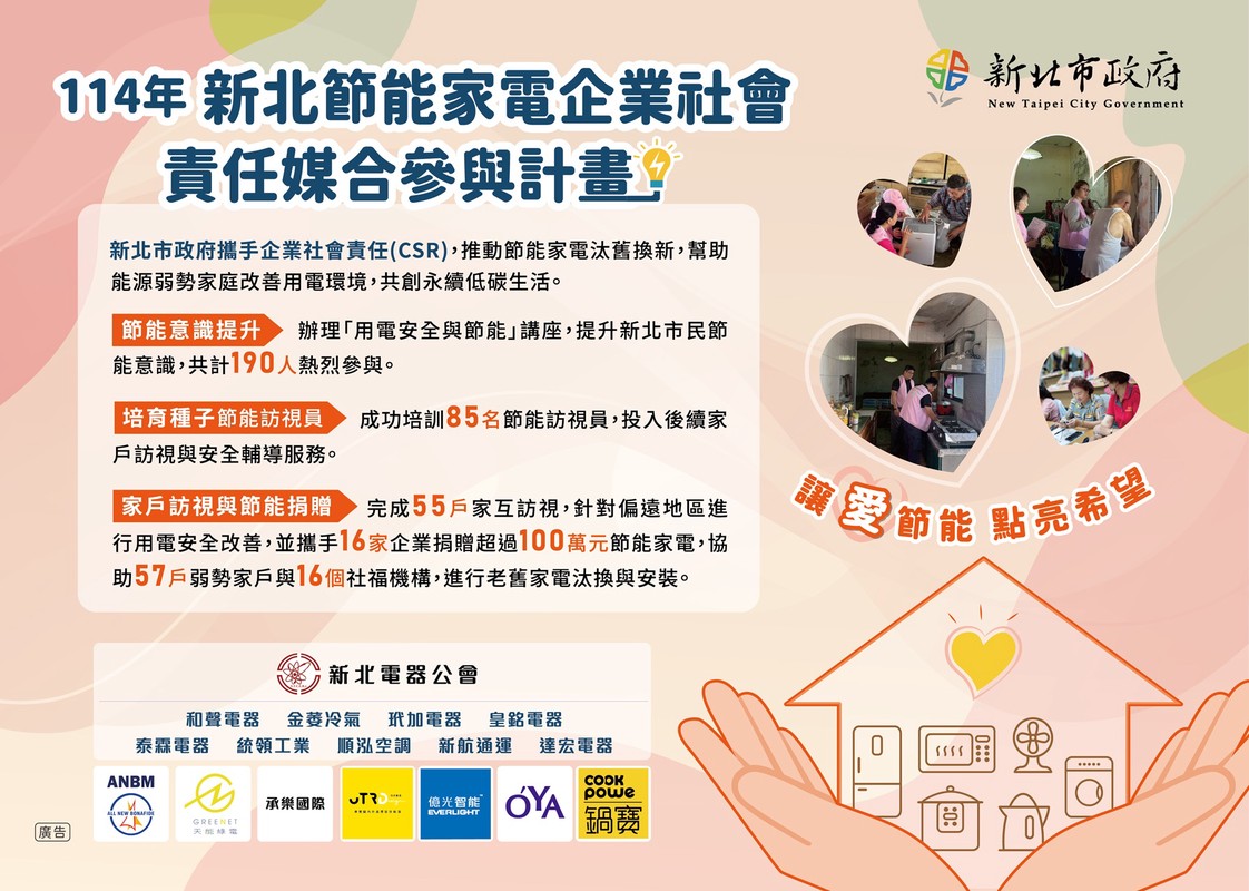 企業暖心相挺!新北市節能家電公益成果亮眼 攜手16家業者捐逾百萬元家電 19 098b42ec 93e8 42ab 9c40 c21b4fdb497c 176423403084742341707413354