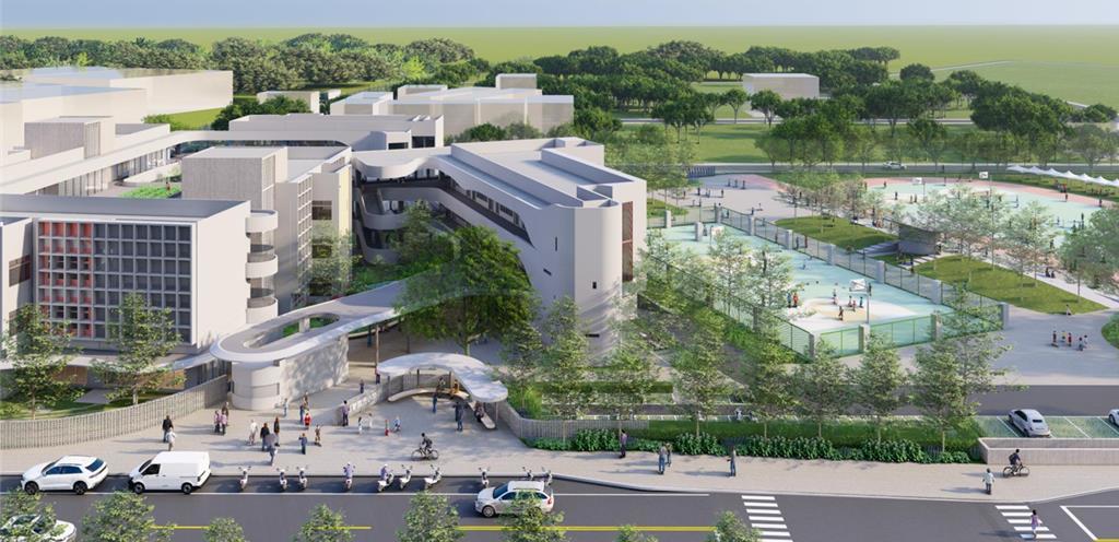 區 內 有 大 園 雙 語 國 中 、 航 科 國 小 ， 以 及 大 園 體 育 園 區 ， 正 積 極 補 齊 生 活 機 能 的 需 求 ， 以 滿 足 未 來 大 量 移 居 人 口 的 需 求 。 。 （ 圖 / 教 育 局 提 供 ） 