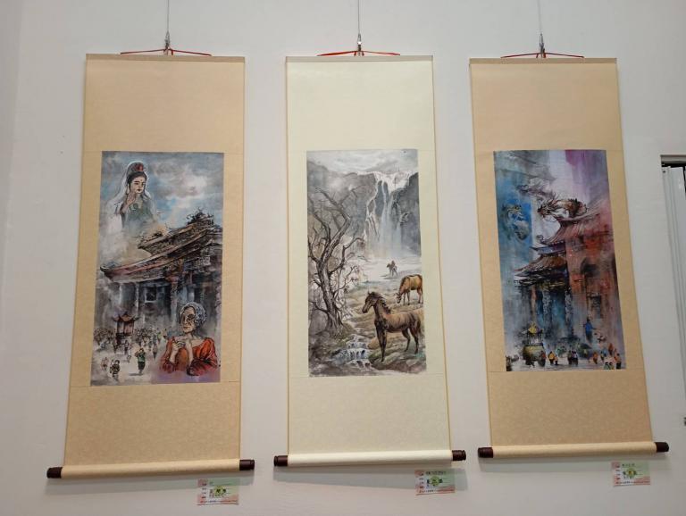 「快意揮灑同樂繪」師生聯展熱鬧登場 30年傳承與創作全力綻放 7 20251208005402 15c46c67