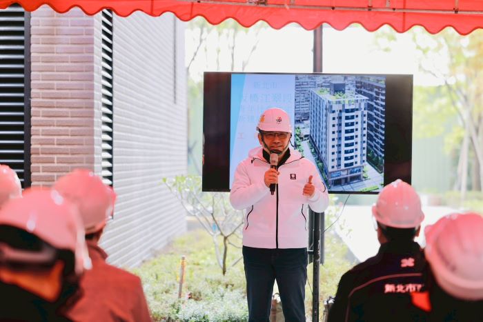 全齡友善、婚育優先 板橋江翠社宅即將完工 6 《圖說》市長侯友宜表示,社宅讓更多市民在新北住得安心、生活便利。〈城鄉局提供〉