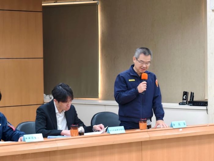 《圖說》分局長黃國政表示，分局已完成相關整備，全力確保選舉過程平安、平順、平穩。〈三重分局提供〉