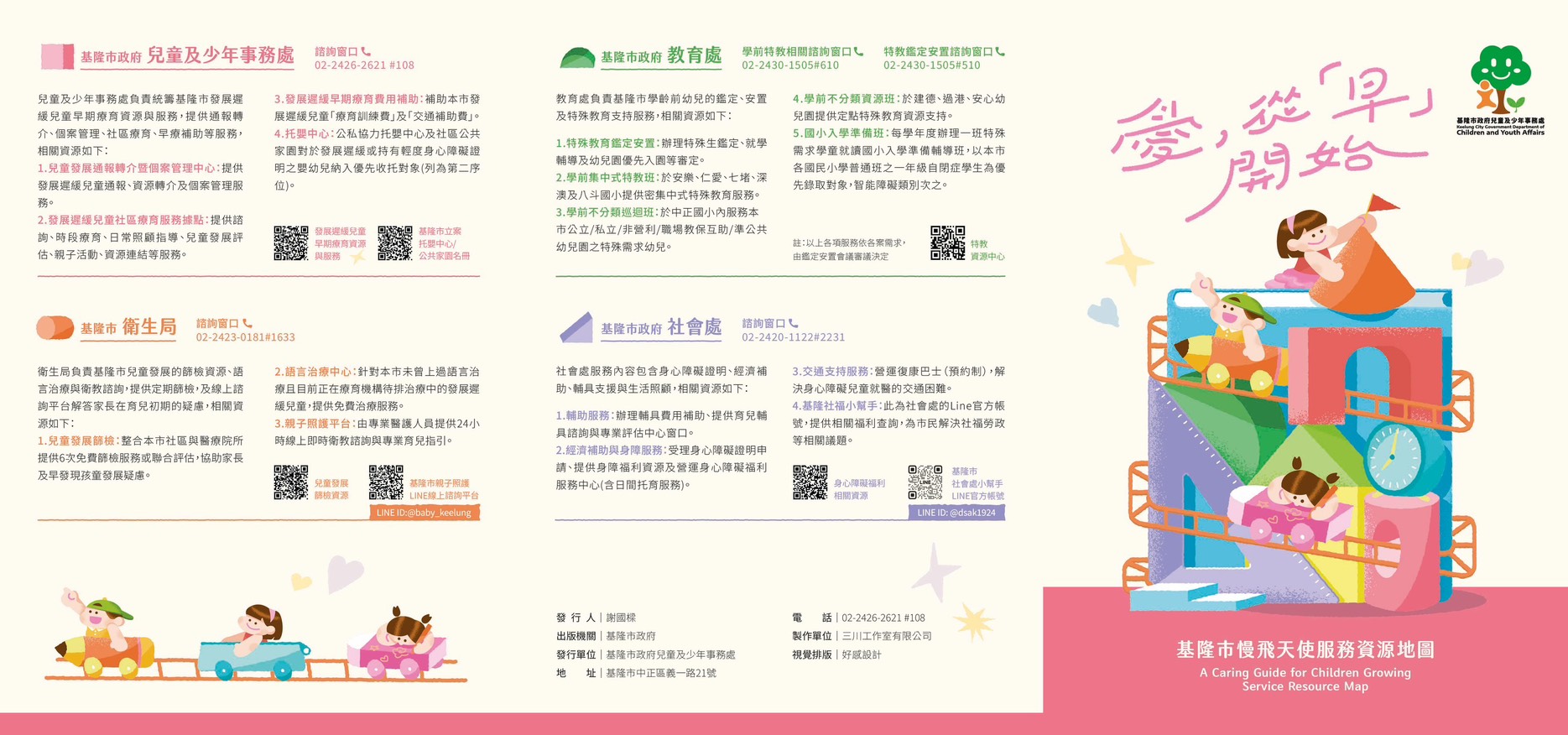 基隆市發行「慢飛天使服務資源地圖」,整合四大局處守護兒少成長! 4 S 520626241