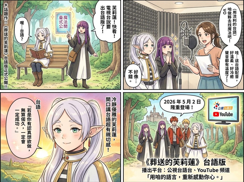 敲碗成功!《葬送的芙莉蓮》台語版正式開播 驚喜配音重現勇者小隊冒險感淚時刻 3 %E6%95%B2%E7%A2%97%E6%88%90%E5%8A%9F%E8%91%AC%E9%80%81%E7%9A%84%E8%8A%99%E8%8E%89%E8%93%AE%E5%8F%B0%E8%AA%9E%E7%89%88%E6%AD%A3%E5%BC%8F%E9%96%8B%E6%92%AD %E9%A9%9A%E5%96%9C%E9%85%8D%E9%9F%B3%E9%87%8D%E7%8F%BE%E5%8B%87%E8%80%85%E5%B0%8F%E9%9A%8A%E5%86%92%E9%9A%AA%E6%84%9F%E6%B7%9A%E6%99%82%E5%88%BB1 0 1024x765 1