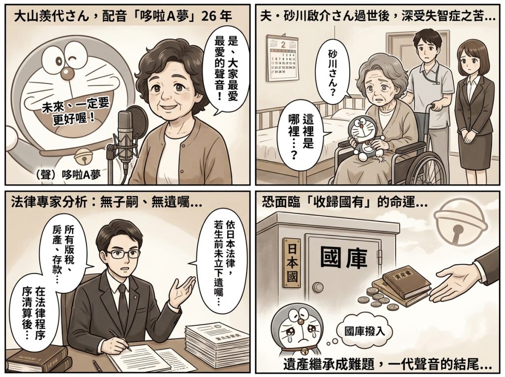永遠的哆啦A夢聲優大山羨代 「千萬遺產將充公」背後原因惹鼻酸 3 1776344318332 0 1024x765 1