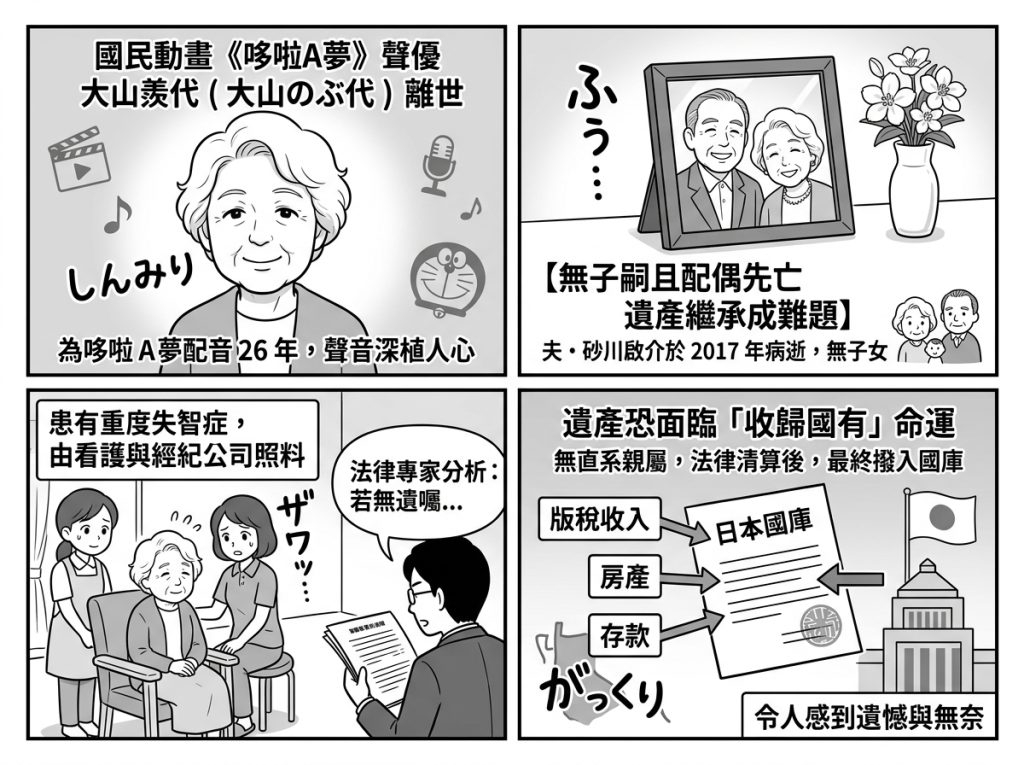 永遠的哆啦A夢聲優大山羨代 「千萬遺產將充公」背後原因惹鼻酸 4 1776344315988 0 1024x765 1