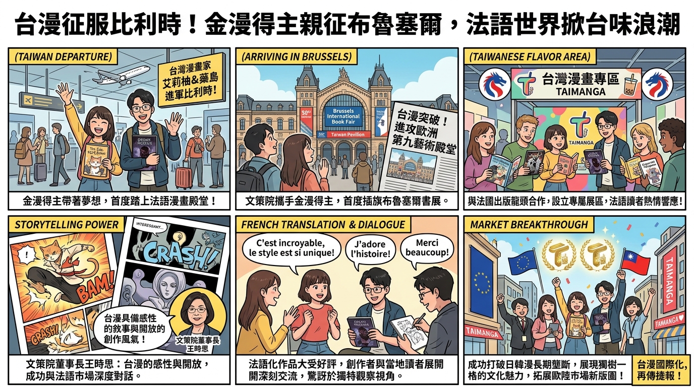 台漫征服比利時!金漫得主親征布魯塞爾,法語世界掀台味浪潮 4 0417 2 2 0