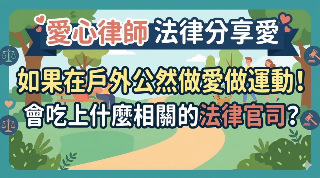 愛心律師法律分享愛:如果在戶外公然做愛做運動!會吃上什麼相關的法律官司? 3 IMG 2981 1024x572 1