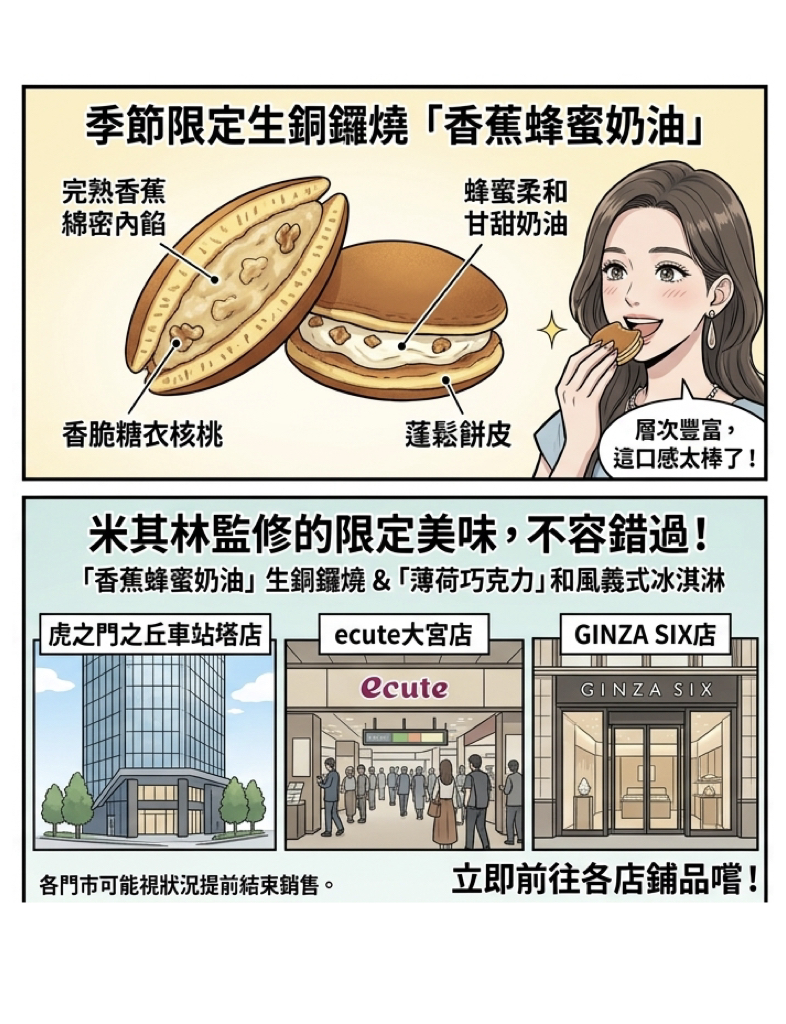 米其林名店監修和菓子六月開跑!香蕉蜂蜜銅鑼燒與薄荷巧克力登場 7 %E7%B1%B3%E5%85%B6%E6%9E%97%E5%90%8D%E5%BA%97%E7%9B%A3%E4%BF%AE%E5%92%8C%E8%8F%93%E5%AD%90%E5%85%AD%E6%9C%88%E9%96%8B%E8%B7%91002