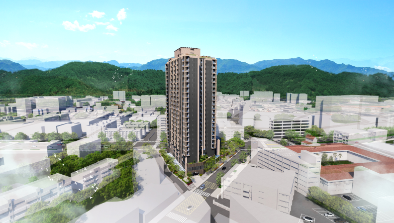 《圖說》土城板院段社宅模擬圖，青雲路及青雲路111巷(北向) 。〈城鄉局提供〉